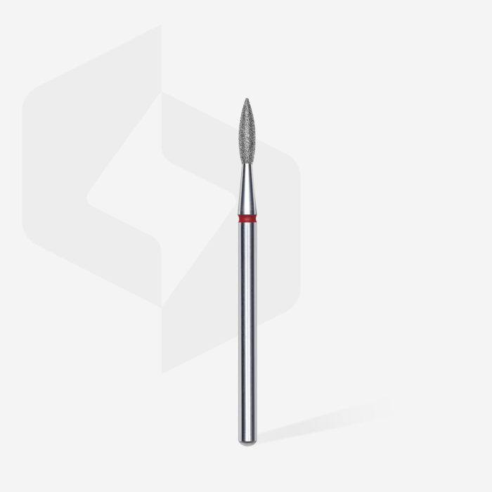Diamantfräse "Spitze Flamme" Rot, Durchmesser 2.1 Mm / Arbeitsteil 8 Mm – Bild 2