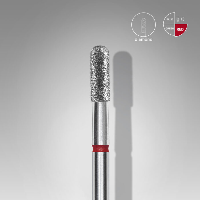 Diamantfräse Abgerundeter Zylinder Rot EXPERT Kopfdurchmesser 2,3 Mm / Arbeitsteil 6,5 Mm