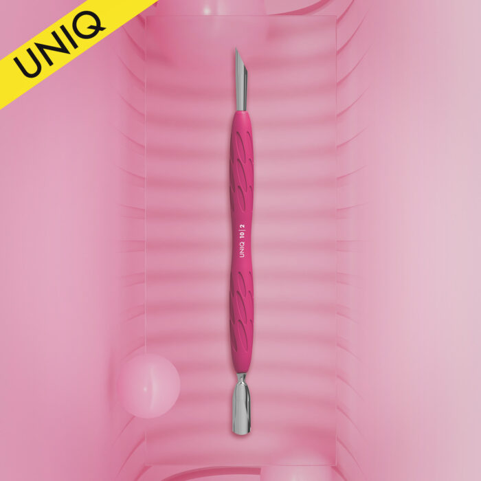 Nagelhautschieber Mit Silikongriff "Gummy" UNIQ 10 TYP 2 (Schmaler Runder Schieber + Schräger Schieber)