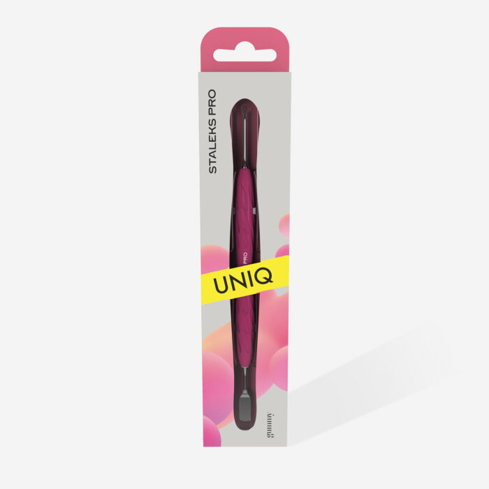 Nagelhautschieber mit Silikongriff "Gummy" UNIQ 11 TYP 1 (flacher gerader Schieber + Ring) – Bild 2