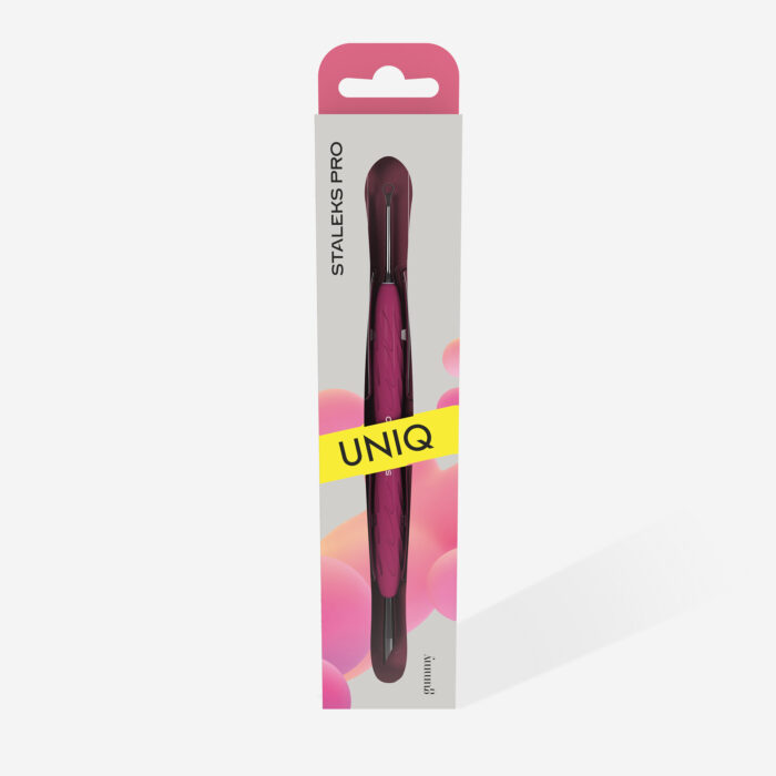 Nagelhautschieber Mit Silikongriff "Gummy" UNIQ 11 TYP 2 (Schräger Schieber + Ring) – Bild 2