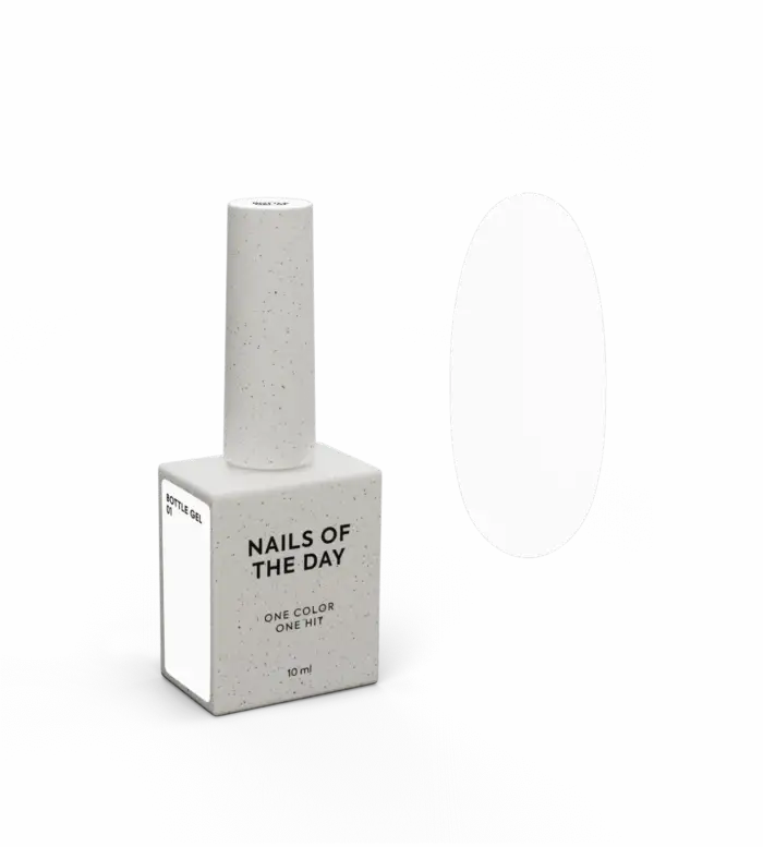 NAILSOFTHEDAY Bottle Gel 11 – Weiß - extra starkes Aufbaugel, 10 ml