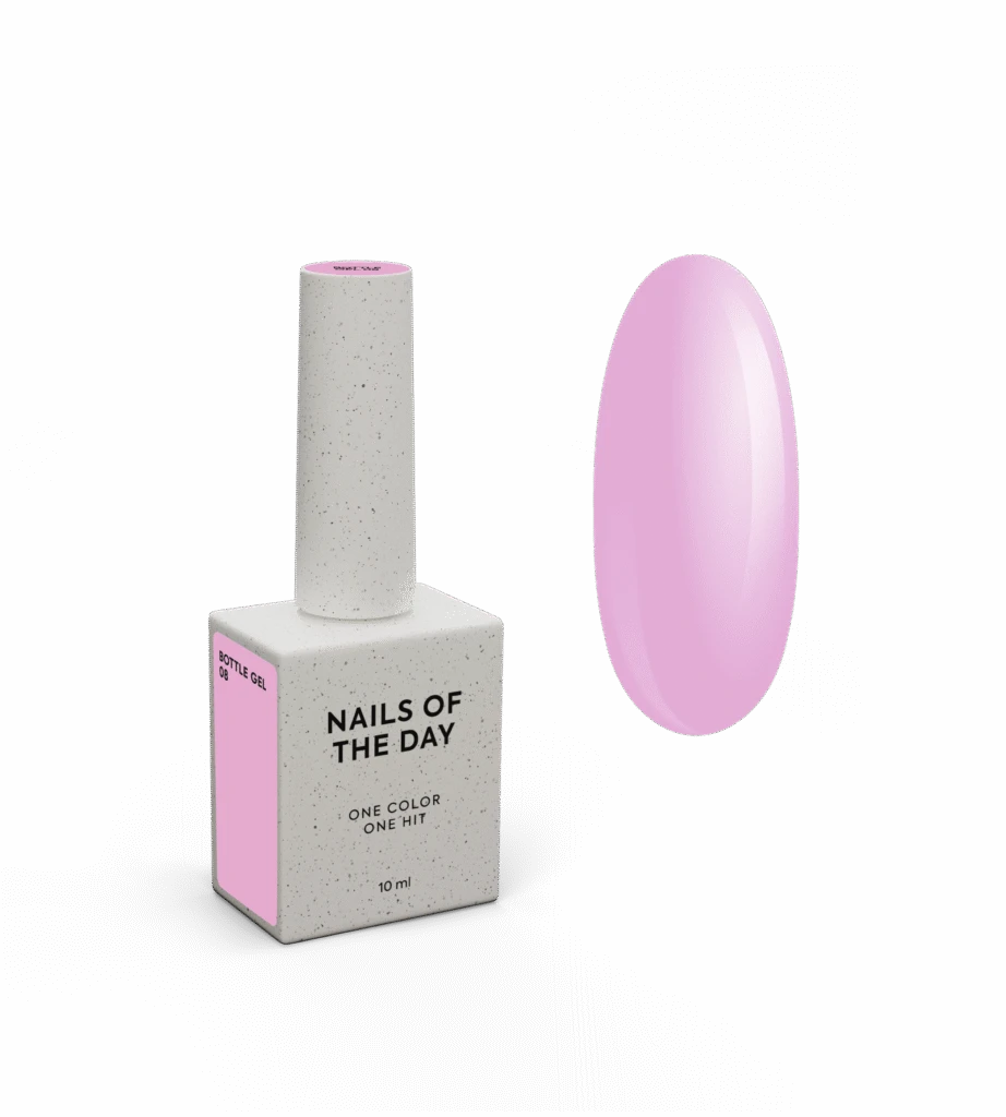 NAILSOFTHEDAY Bottle Gel 08 – violett-rosa, ultrastarkes Aufbaugel, 10 ml – Bild 2
