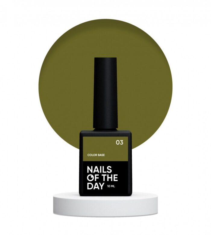 NAILSOFTHEDAY Color Base Farbbasis Grün Khaki 03, 10 ml