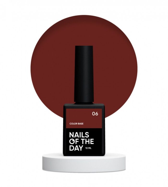 NAILSOFTHEDAY Color Base Farbbase Braun 06, 10 ml