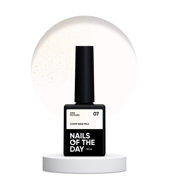 NAILSOFTHEDAY Cover base NEW Milk shimmer gold 07, 10 ml