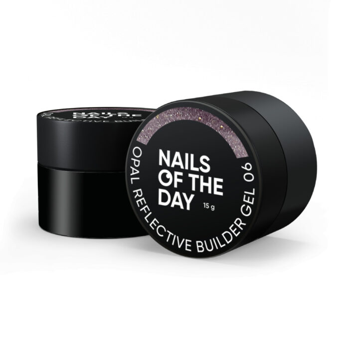 NAILSOFTHEDAY Opal reflective Builder Gel Lavandel mit Schimmer 06, 15 ml