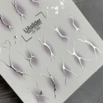 Nagelsticker Marmor Slider-Design UAslider Silber Nr. CF-309