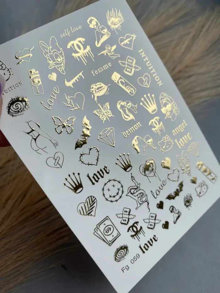 Nagelsticker Slider-Design UAslider Gold Nr. FG-059