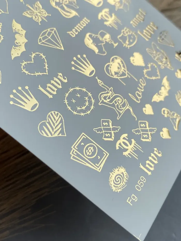 Nagelsticker Slider-Design UAslider Gold Nr. FG-059 – Bild 2