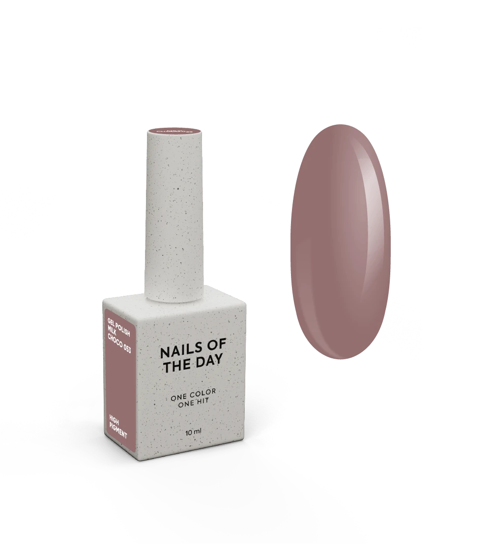 NAILSOFTHEDAY Gel Polish „Milk Choco“ – Warmer Schokoladenton, deckend in einer Schicht (10 ml)