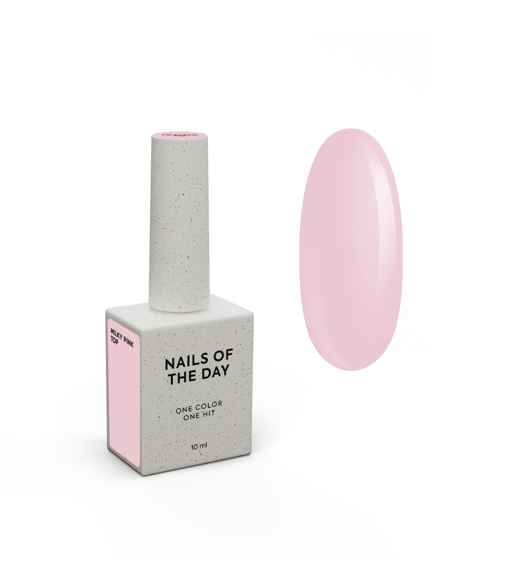 NAILSOFTHEDAY Milky pink top - Milchig-Rosa -Color Top Coat ohne Klebeschicht, 10 ml
