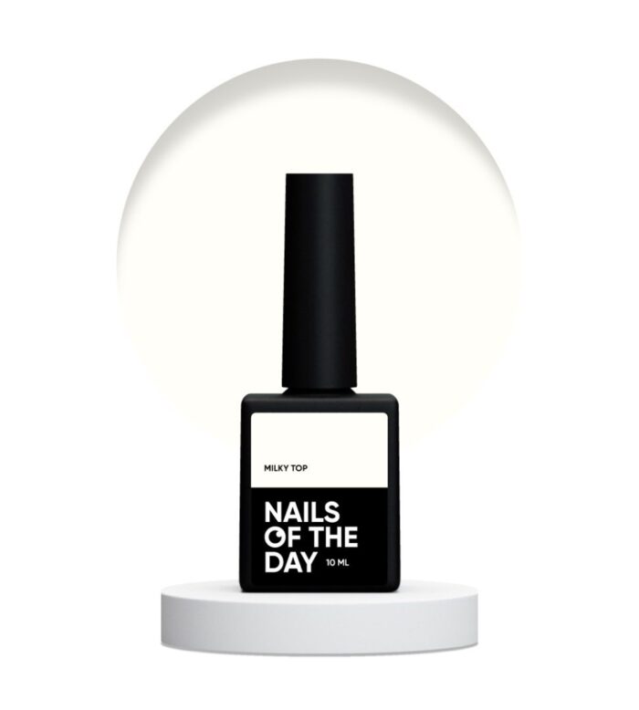 Top Weiß ohne Klebeschicht NAILSOFTHEDAY Milky Top, 10 ml