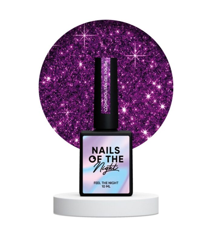 Gellack Violett Glänzend mit Schimmer NAILSOFTHENIGHT Cosmopolitan Gel Polish, 10 m