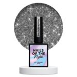 NAILSOFTHENIGHT Gel Polish Pina Colada - Grau Silber - Gel-Lack Glänzend mit Schimmer, 10 m