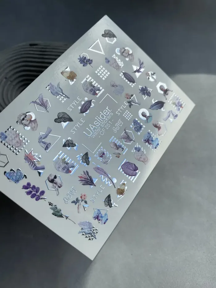 Nagelsticker Slider-Design UAslider Color and Foil Silber Nr. CF-251 – Bild 2