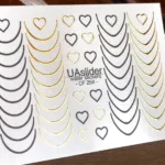 Nagelsticker Slider-Design UAslider Water Stickers Color and Foil Gold Nr. CF-258