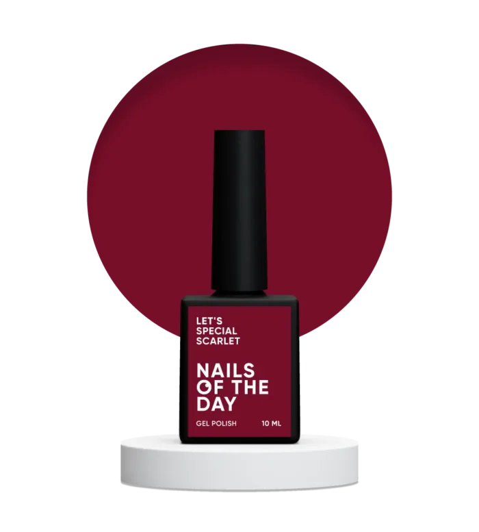 Gellack Rot Burgund NAILSOFTHEDAY Let's special Gel Polish Scarlet, 10 ml