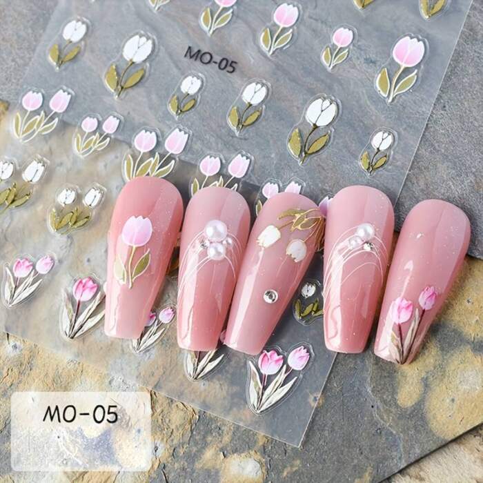 Nailart Sticker 1x Blume Tulpen