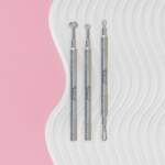 Komedonenquetscher-Set "Reine Haut" BEAUTY & CARE 30, 3-tlg.- UNO, Rund mit 19 Löchern, Schlaufe