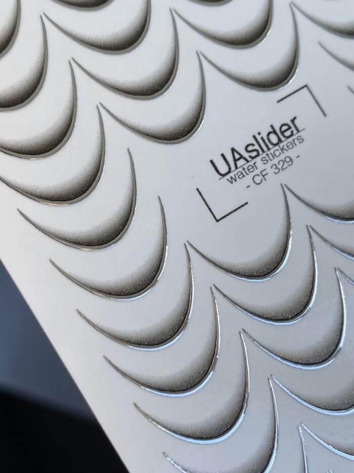 Nagelsticker French Ombre Slider-Design UAslider Silber Schwarz Nr. CF-329 – Bild 2