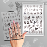 Stamping-Schablone Groß Taki Da 14 BUTTERFLY mit Demo-Blatt (mit Design Blatt)