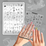 Stamping-Schablone Groß Taki Da 19 FRUITS mit Demo-Blatt (mit Design Blatt)