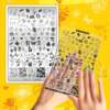 Stamping-Schablone Groß Taki Da 31 BLOOMING GARDEN mit Demo-Blatt (mit Design Blatt)