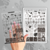Stamping-Schablone Groß Taki Da 04 EDEN mit Demo-Blatt (mit Design Blatt)