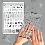 Stamping Plate DEMO Taki Da - 07 TATTOO - Stamping-Schablone mit Demo-Sheet (mit Vorlagenblatt)