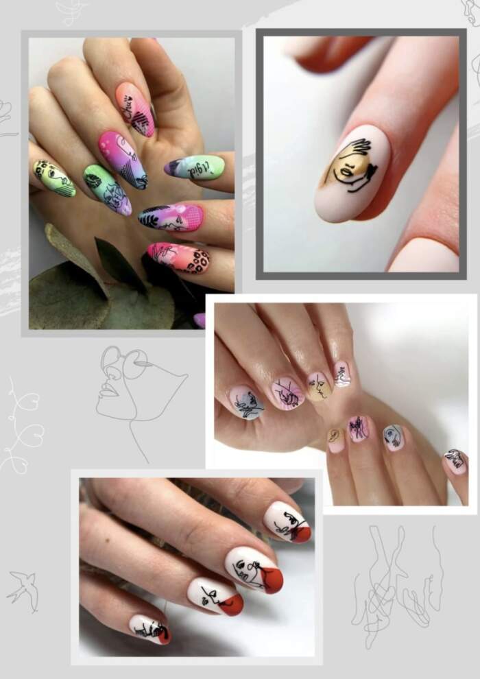Stamping-Schablone Groß Taki Da 05 SILHOUETTE mit Demo-Blatt (mit Design Blatt) – Bild 3