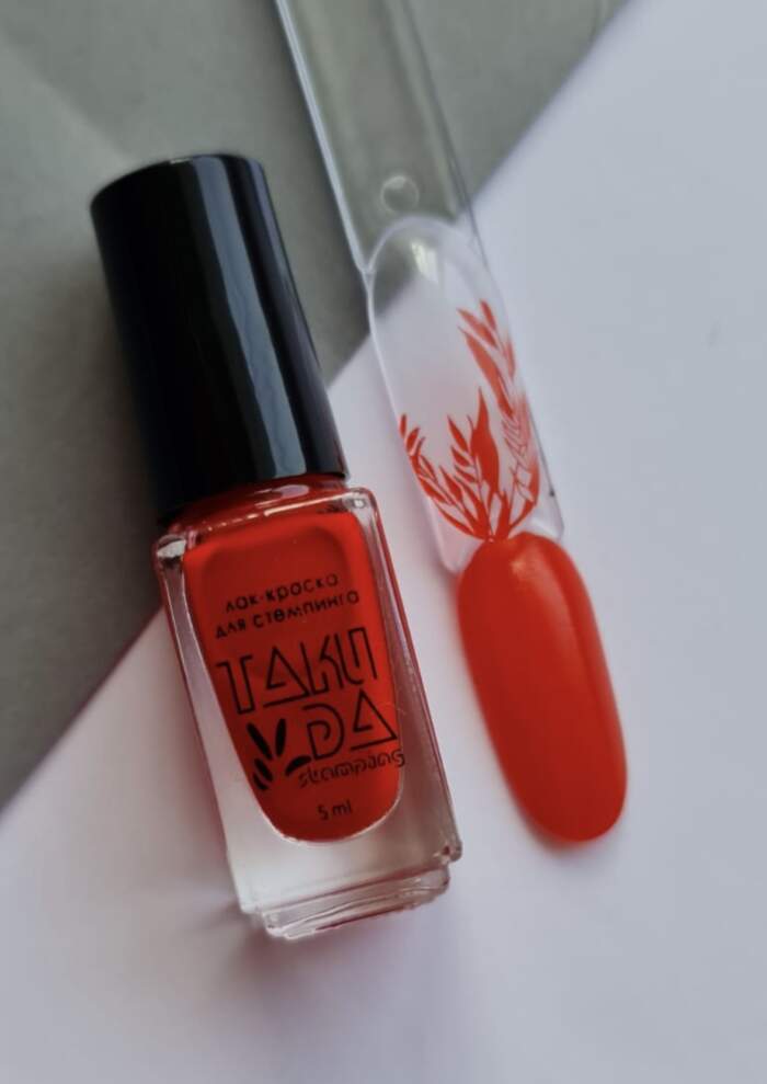 Stamping-Lack Taki Da Hochrot 062, 5 ml – Bild 2