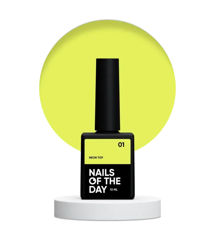 NAILSOFTHEDAY Neon top 01 - Neon Top GELB ohne Klebeschicht, 10 ml