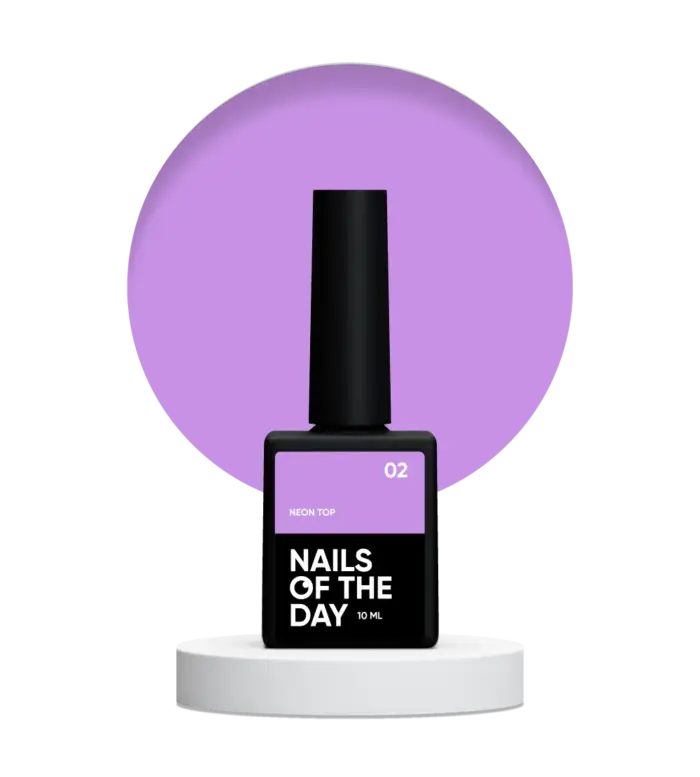 NAILSOFTHEDAY Neon top 02 - Neon Top Lila ohne Klebeschicht, 10 ml