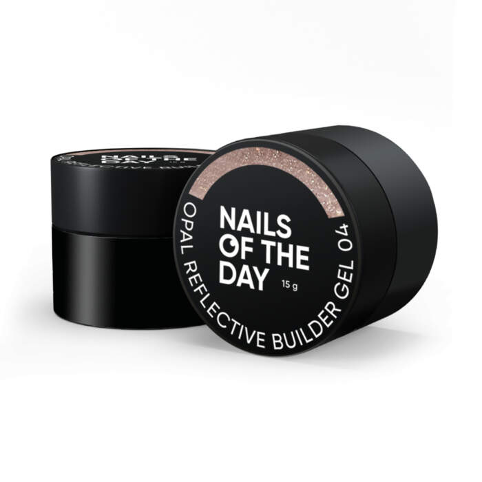 NAILSOFTHEDAY Opal reflective Builder Gel Cold NUDE mit Schimmer 04, 15 g