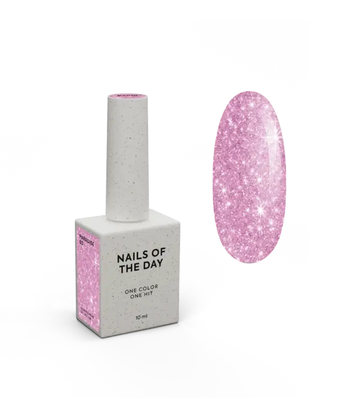 NAILSOFTHEDAY Paradise Gel Polish 03 - Rosa mit Glitzer, 10 ml