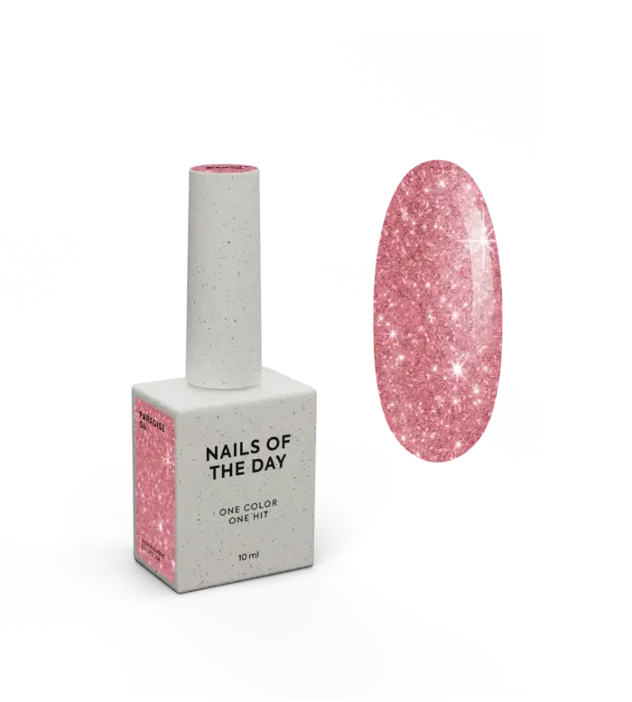 NAILSOFTHEDAY Paradise Gel Polish 04 - Korallenrot mit Glitzer, 10 ml