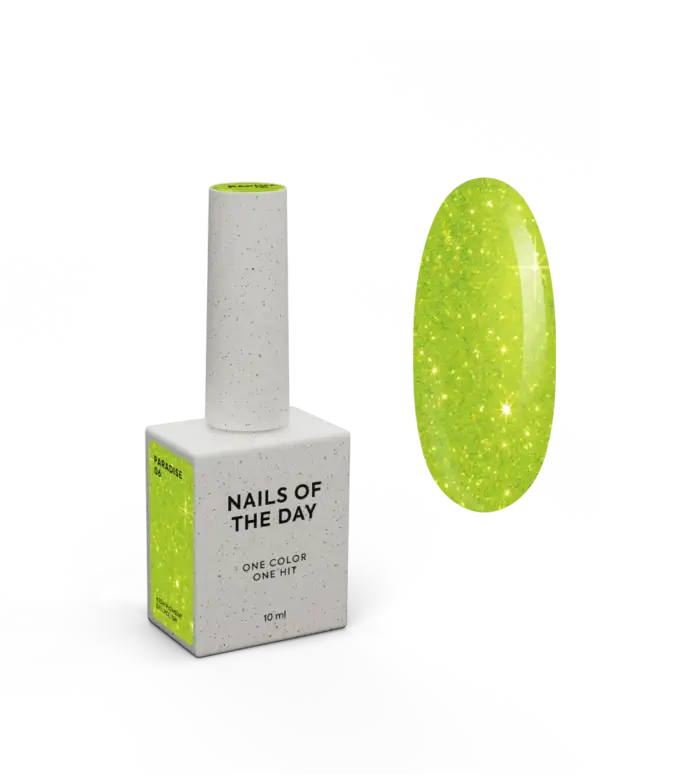 NAILSOFTHEDAY Paradise Gel Polish 06 - Neon Gelb mit Glitzer, 10 ml