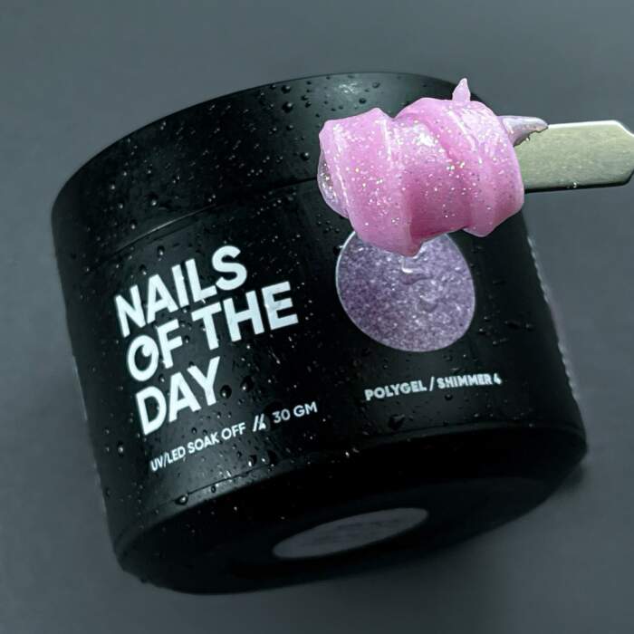 NAILSOFTHEDAY Polygel Shimmer 04 - Rosa mit Schimmer, 30 g – Bild 3