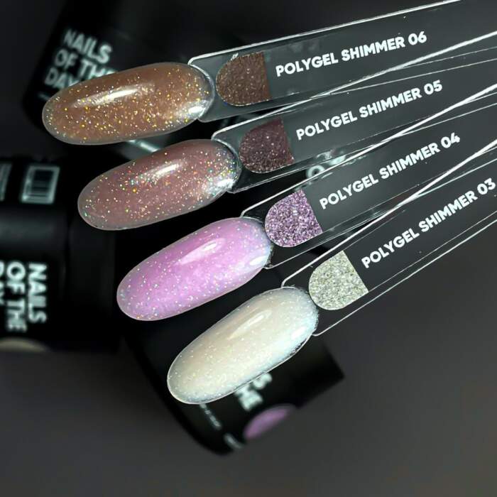 NAILSOFTHEDAY Polygel Shimmer 05 - Dunkelrosa mit Schimmer, 30 g – Bild 5