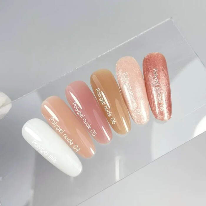 NAILSOFTHEDAY Polygel Shimmer 08- Hellrosa mit silbernem Schimmer, 30 g – Bild 2
