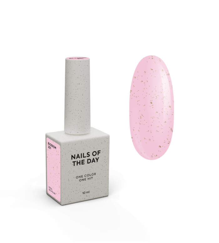 NAILSOFTHEDAY Gel polish Blossom - Gellack Hellrosa mit Goldpartikeln, 10 ml