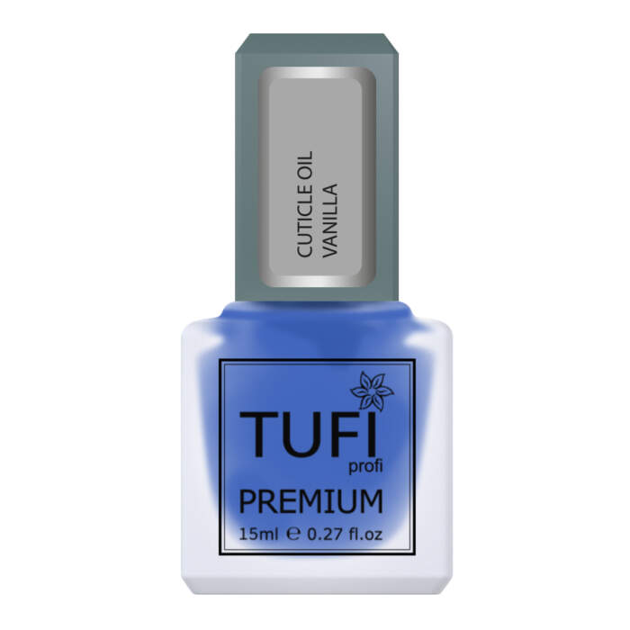 Cuticle Oil TUFI profi PREMIUM Nagelhautöl mit Vanillepinsel, 15 ml