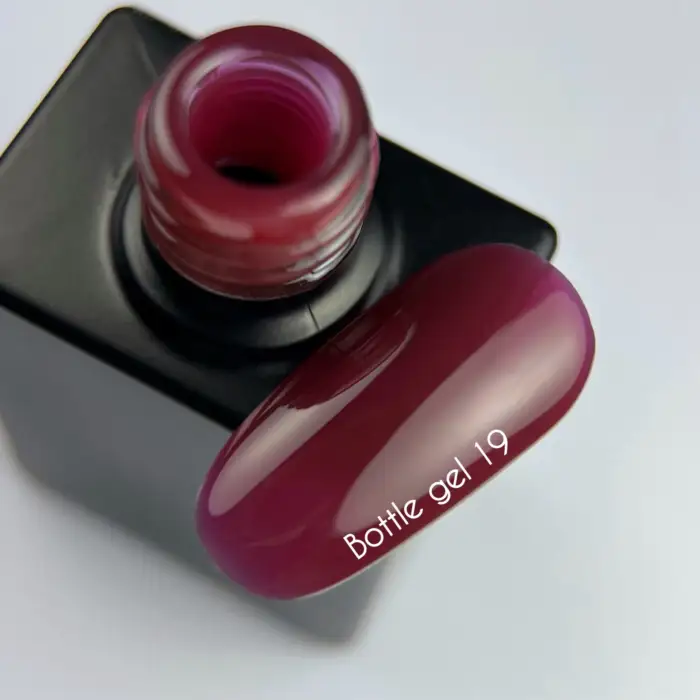 NAILSOFTHEDAY Bottle Gel 19– Gel Weinrot Hellrosa Ultrastark, 10 ml – Bild 2