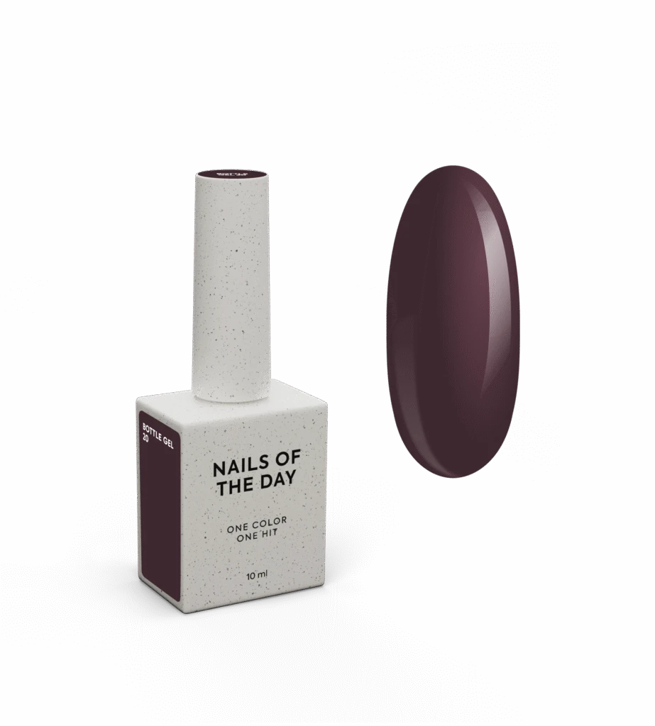 NAILSOFTHEDAY Bottle Gel 20 – braun mit violettem Unterton, ultrastarkes Aufbaugel zur Nagelverstärkung, 10 ml – Bild 2