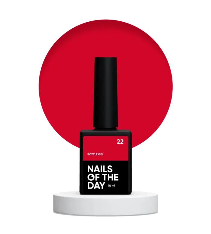 NAILSOFTHEDAY Bottle Gel 22 -Gel Dunkles Himbeerrot Ultrastark, 10 ml