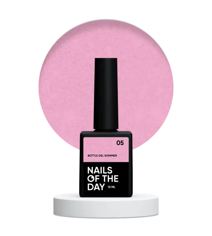 NAILSOFTHEDAY Bottle Gel Shimmer 05 -Gel mit Schimmer Rosa Ultrastark, 10 ml