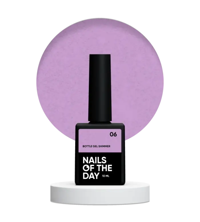 NAILSOFTHEDAY Bottle Gel Shimmer 06 - Gel mit Schimmer Lila Ultrastark, 10 ml