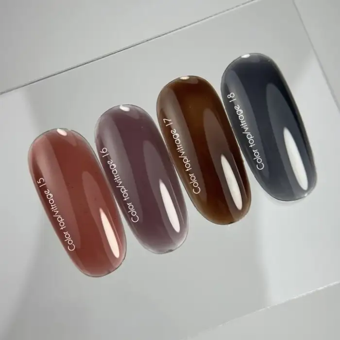 NAILSOFTHEDAY Color Top/Vitrage 16 - halbtransparentes rauchiges Pflaumenbraun ohne Klebeschicht, 10 ml – Bild 2
