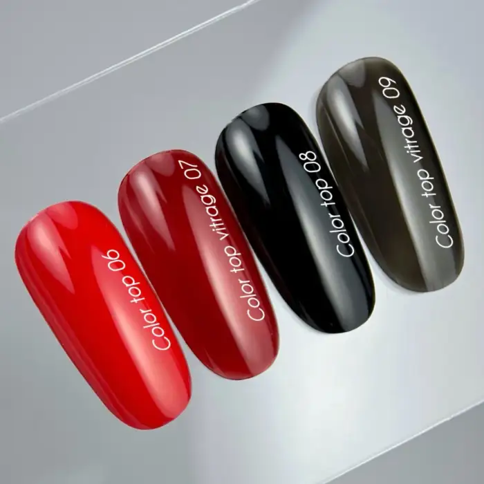 NAILSOFTHEDAY Color Top/Vitrage 07 - halbtransparentes Rot, 10 ml – Bild 2
